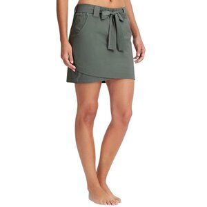 Athleta Womens XL Skyline Paper Bag Skort Skirt Shorts Green